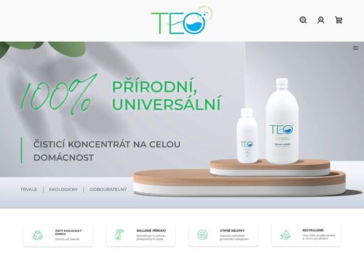 homepage.  
jaké jsou výhody přípravku t-e-o?
podívejte se na hlavní výhody přírodního přípravku t-e-o.  
 




první český 100% přírodní čisticí koncentrát




všechny čistící přípravky v jednom
redukujte společně s námi počet obalů a množství přípravků







ekologicky odbouratelný koncentrát
…