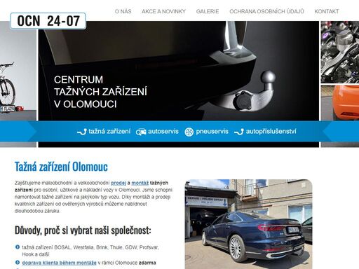 tažné zařízení v olomouci? jedině s ocn 24-07! montáže od kvalifikovaných techniků a servis včetně elektroinstalace. rozvoz klientů do 10 km zdarma.