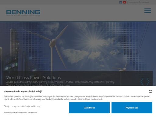 benning world class power solutions: síťové zdroje a záložní napájení s bateriemi pro různé kritické aplikace