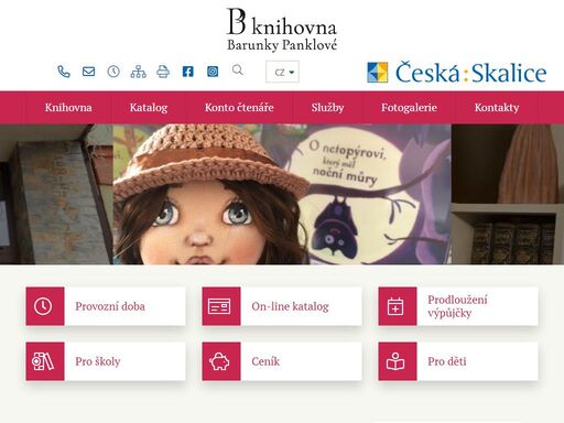 oficiální stránky knihovny barunky panklové