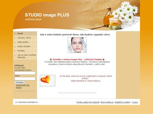 kosmetické služby, ultrazvuk laser, radiofrekvence, ozonizer, dermabraze, podtlaková masáž, depilace, prodlužování a zahušťování řas,  odstranění vrásek, solárium, péče o pleť. poradenství ohledně kosmetiky a vizáže.