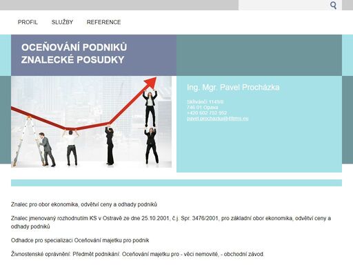zpracování znaleckých posudků. soudní znalec pro obor ekonomika, odvětví ceny a odhady podniků. odhadce pro specializaci oceňování majetku pro podnik.

