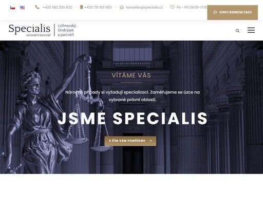 náročné případy si vyžadují specializaci. zaměřujeme se na úzce vybrané právní oblasti. jsme specialis, advokátní kancelář.