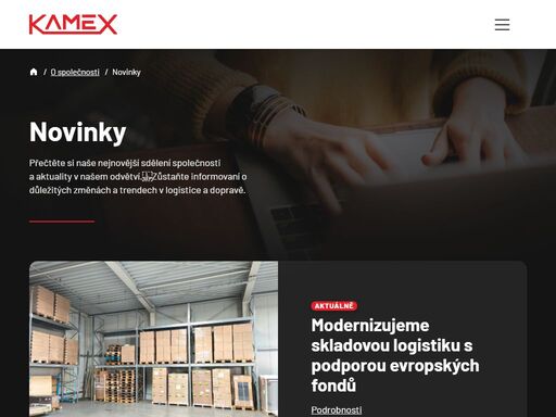kamex spol. s r.o. je předním poskytovatelem komplexních logistických a dopravních služeb. s námi je vaše zboží v dobrých rukou, ať už cestuje po souši, moři nebo vzduchem.