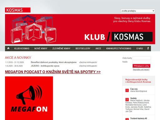 využijte slev, bonusů a zajímavých služeb ve všech kamenných knihkupectvích kosmas