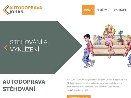 autodoprava, stěhování, liberec johan