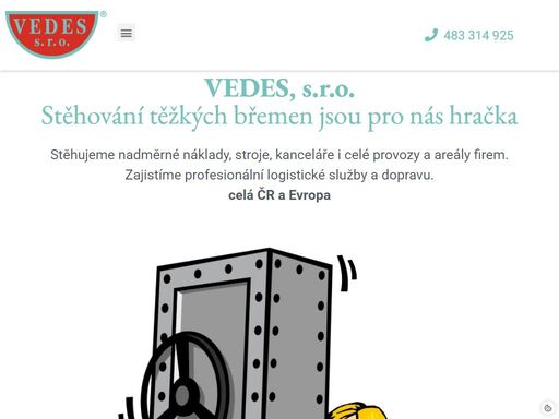 firma vedes, s. r. o. stěhuje těžká břemena, stroje, provozy a firmy nejen v okolí liberce, jablonce, ústí nad labem, mostu, plzně, hradce králové.
