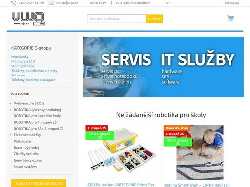 výpočetní technika, servis a opravy it, it pro školy. poskytujeme it služby a produkty. zajišťujeme správu sítí, opravy a servis počítačů, notebooků a tiskáren, prodej softwaru, hardwaru, notebooků. provádíme diagnostiku závad a kalkulaci nákladů na poškozené komponenty, odvirování, optimalizaci chodu počítače či…