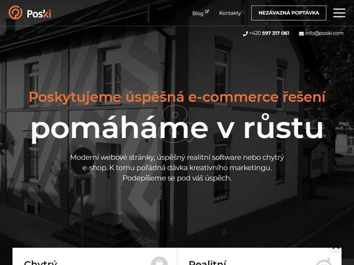 moderní webové stránky, úspěšný realitní software nebo chytrý e-shop. k tomu pořádná dávka kreativního marketingu a školení. podepíšeme se pod váš úspěch.