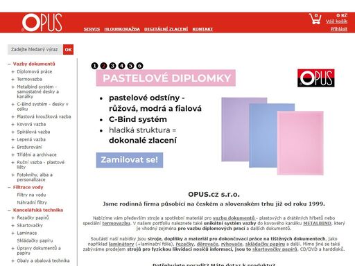 internetový obchod opus.cz partner profesionálů