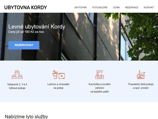 www.ubytovnakordy.cz