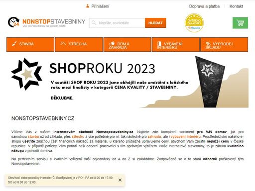 www.nonstopstavebniny.cz