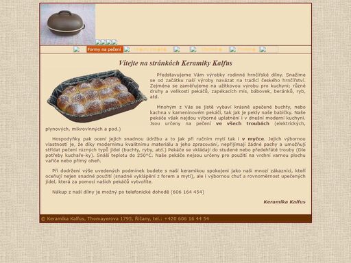 keramika kalfus - hrnčířství, užitková keramika, formy na pečení