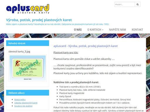 apluscard-plastové karty - výroba, potisk, prodej karet   
plastové karty pro vás:   
plastová karta vám pomůže získat a udržet zákazníky .....   
   
........