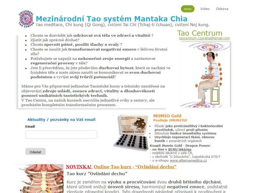 chcete se naučit tao techniky čchi kung (qi gong) - železné košile, nej kung, tai chi a tao meditace?
chcetese naučit ovládát své fyzické tělo, regulovat svůj energetický systém a zvládat každodenní realitu?
obraťte se na kompletní systém! pražské tao centrum se řídí systémem mantaka chia a má instruktory s mezinárodní certifikací v systému „ozdravující tao“, thajsko.


