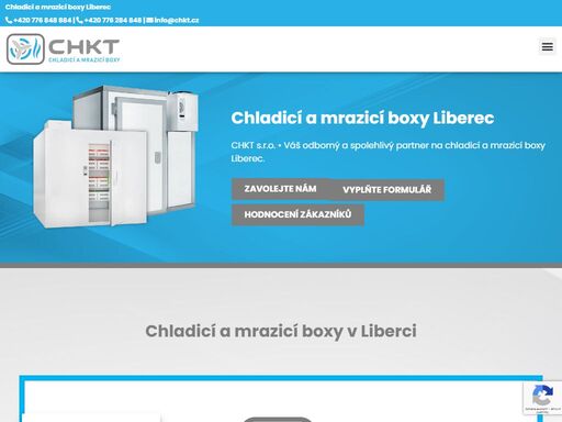 chladicí a mrazicí boxy liberec. systémy chlazení, vytápění a ohřevu vody liberec • chkt s.r.o.