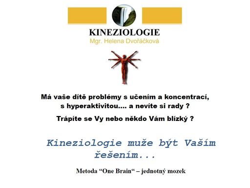 kineziologie cheb poradna one brain potize dyslexie dysgrafie geopatogeni zony kineziolog