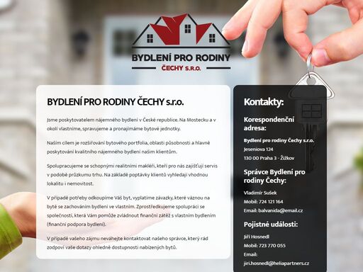 jsme poskytovatelem nájemného bydlení v české republice.