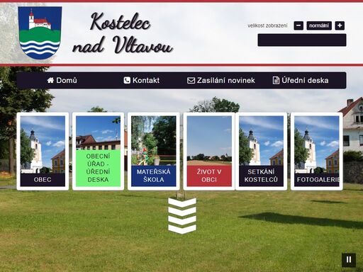 oficiální webové stránky obce kostelec nad vltavou