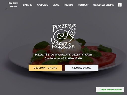 ochutnejte klasické italské pizzy, těstoviny, saláty a další! rozvoz jídla si můžete objednat jednoduše online a nebo po telefonu.