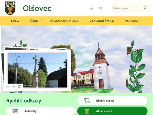 oficiální stránky obce olšovec