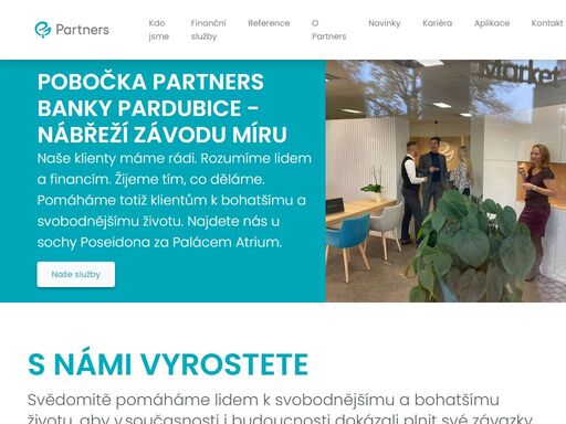 pobočka partners banky pardubice - nábřeží závodu míru poskytuje nezávislé finanční poradenství a osobní finanční plánování. finanční poradce vám pomůže ve sjednání a kalkulaci hypotéky, pojištění nebo investic