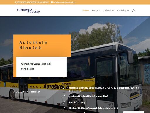 www.autoskolahlousek.cz