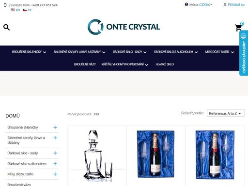 české sklo bohemia crystal od výrobce - specialisté na broušené sklo. nabízíme broušené sklenice, karafy, mísy, vázy a velké množství dárkových setů.
