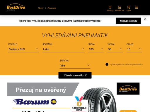 bestdrive je jediná obchodní síť autoservisů a pneuservisů v české republice, která patří přímo do německého koncernu continental. na trhu působí už od roku 1987.