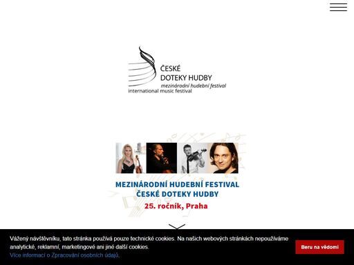 oficiální stránky mezinárodního hudebního festivalu klasické hudby - české doteky hudby