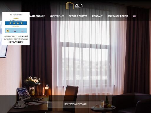 interhotel zlín**** a.s. nově zrekonstruovaný čtyřhvězdičkový hotel v samém centru města zlín. ideální kongresové centrum se skvělou polohou nabízí mimořádný komfort moderních pokojů a špičkově vybavené konferenční i gastronomické zázemí. pět restaurací, 2 velké kongresové sály a 5 salonků, wellness a sportovní zázemí.