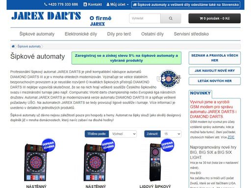 ligový šipkový automat jarex darts  splňuje veškeré požadavky ušo. na automatech jarex darts se tedy provozují ligové soutěže i turnaje. více informací je uvedeno v detailech jednotlivých produktů. 