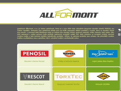 allformont je výhradním dovozcem produktů penosil, torxtec, drillex a rescot.