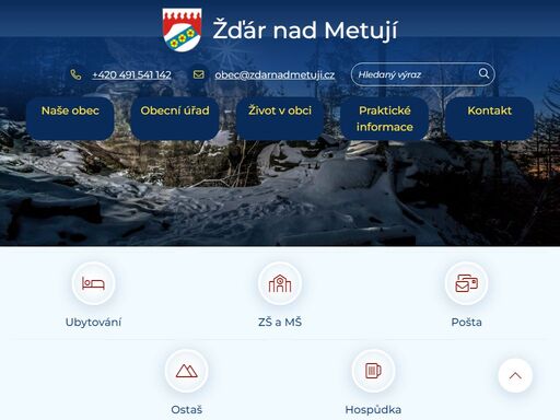 oficiální stránky obce žďár nad metují
