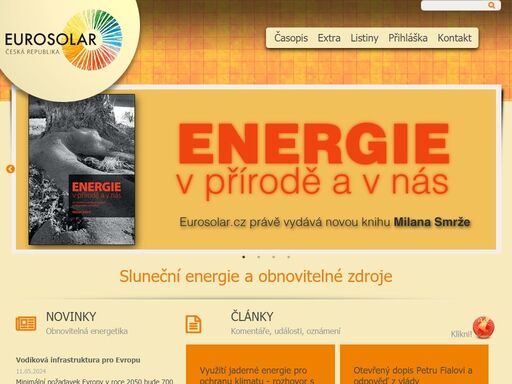 eurosolar.cz - sluneční energie a obnovitelné zdroje. český sluneční informační server.