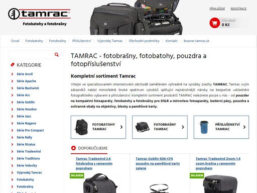 nakupujte on-line u odborníků kvalitní fotobatohy a fototašky tamrac