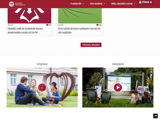 webové stránky slezské univerzity v opavě