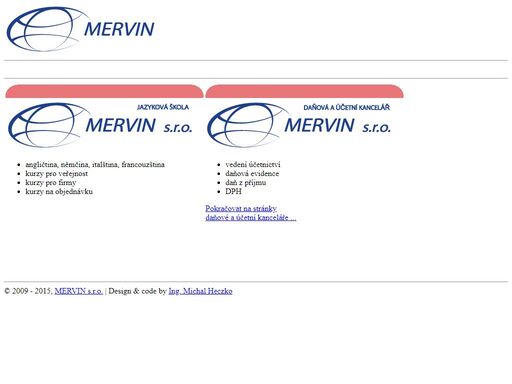 mervin s.r.o. - jazyková škola - daňová a účetní kancelář