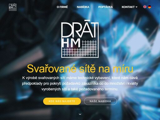 www.drat-hm.cz - výroba svařovaných sítí, gabiony