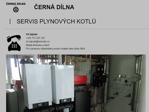 černá dílna - servis kotlů, plynoservis