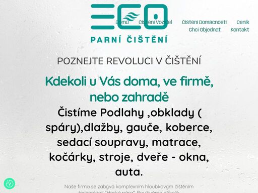 poznejte revoluci v čištění kdekoli u vás doma, ve firmě, nebo zahraděčistíme podlahy ,obklady ( spáry),dlažby, gauče, koberce, sedací soupravy, matrace, kočárky, stroje, dveře – okna, auta. naše firma se zabývá komplexním hloubkovým čištěním technologií „horká pára“. používáme několik profesionálních strojů dle potřeby klienta. máme stroj na dieselový agregát, tak i stroj na elektřinu. proč […]