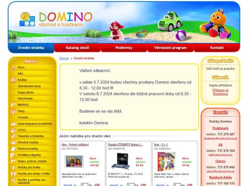 internetový obchod hračky domino