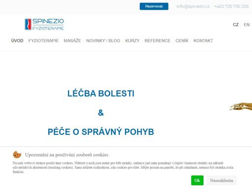 léčba bolesti a péče o správný pohyb - fyzioterapie a rehabilitace spinezio