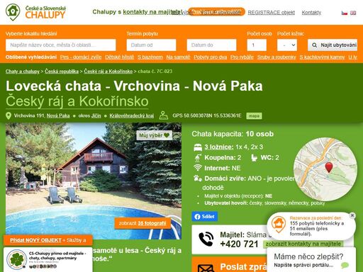 www.cs-chalupy.cz/lovecka-chata-nova-paka-vrchovina.7C-023.html