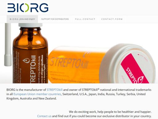 biorg is the manufacturer of streptokill and owner of streptokill® national and international trademarks.