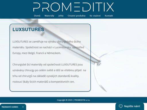 promeditix je distributor chirurgického šicího materiálu od společnosti luxsutures