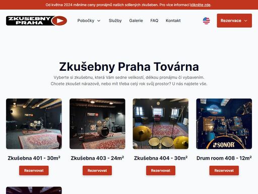 několik profesionálně vybavených sdílených zkušeben a dj.lab s možností streamingu v areálu bývalé továrny v pražské hostivaři - služeb 1