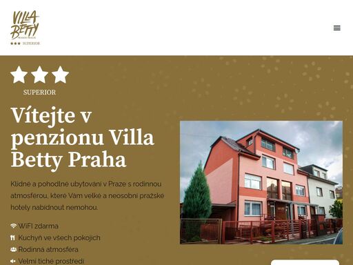 klidné a pohodlné ubytování v praze s rodinnou atmosférou, které vám velké a neosobní pražské hotely nabídnout nemohou.