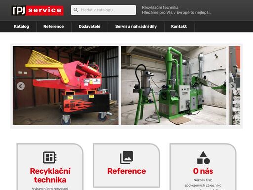 firma rpj service s.r.o. nabízí široký sortiment recyklační techniky, jako jsou lisy a drtiče na kabely, odpad, papír a polystyren, páračky kabelů, technologie pro likvidaci a demontáž autovraků.