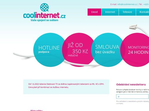 cool internet - nabízíme kvalitní internetové připojení